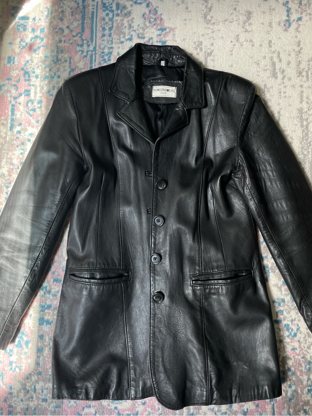 PERFECT VINTAGE 90s BLACK LEATHER JACKET!!!